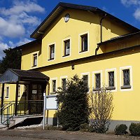 Corona-Test im alten Bahnhof